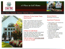 Tablet Screenshot of cedartraceapartment.com